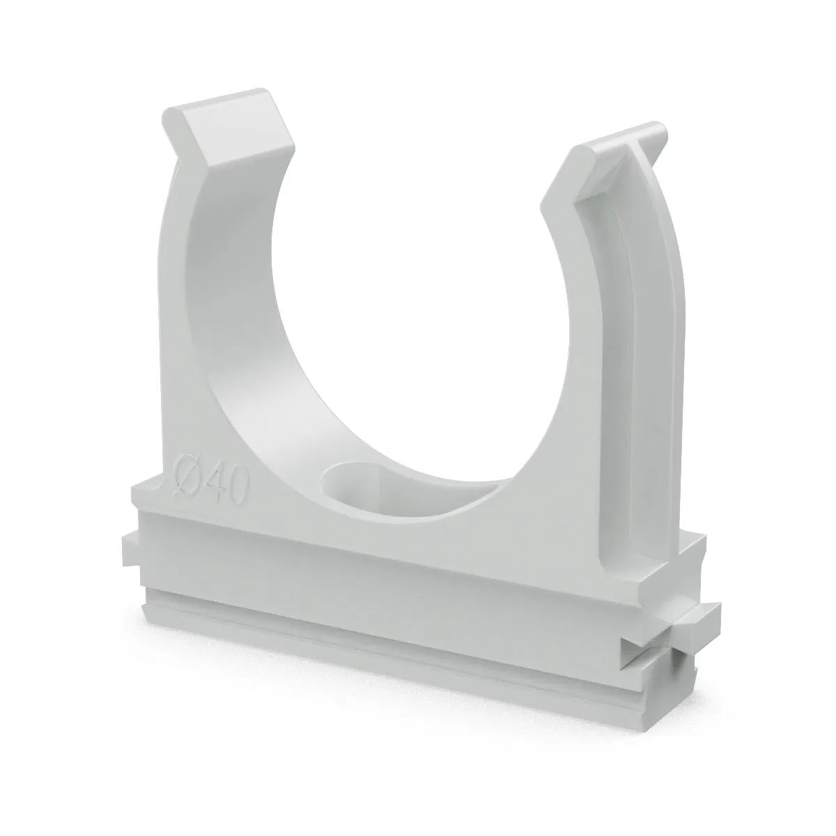 Pipe clip fastener Polystyrene d40 mm (10pcs/300pcs pack/box) Promrukav
