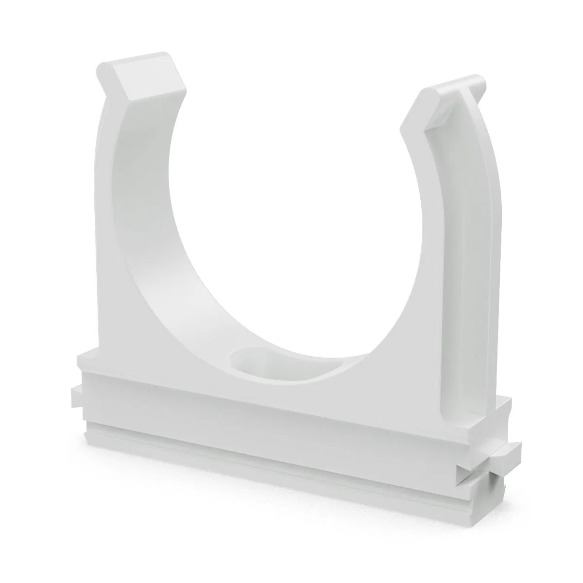 Pipe clip fastener Polystyrene white d50 mm (10pcs/200pcs pack/box) Promrukav