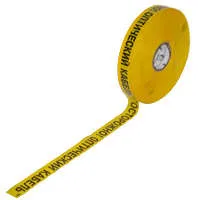Лента сигнальная ЛСО-40мм "Осторожно оптический кабель" желт./черн. (рул.500м) Протэкт 8266