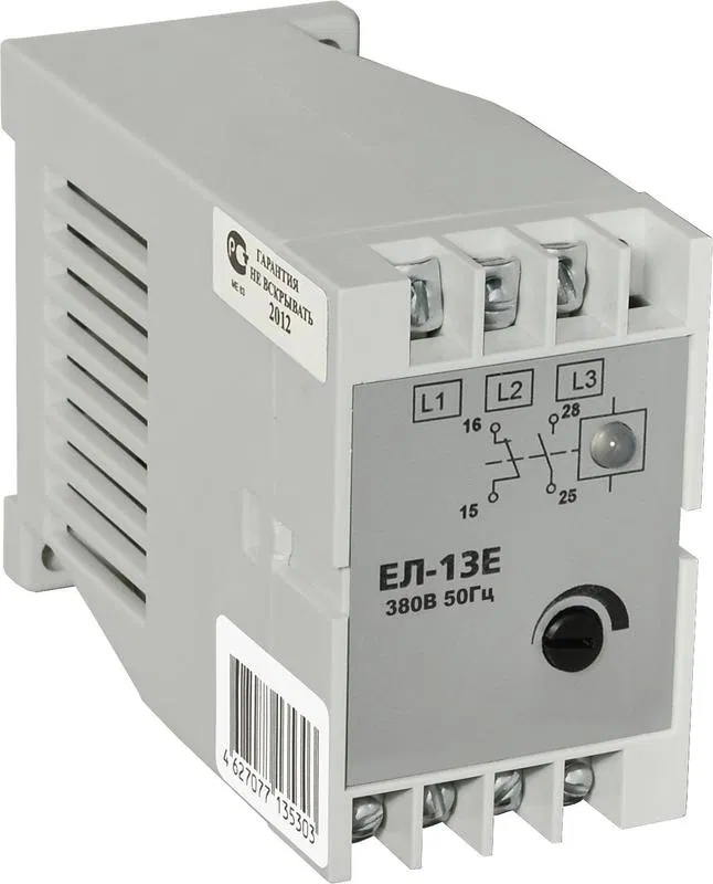 Three-phase voltage monitoring relay EL-13E 380V 50Hz operating delay 0.1-10s output relay contact current 5A 2P UHL4 Rele i Avtomatika A8222-77135303