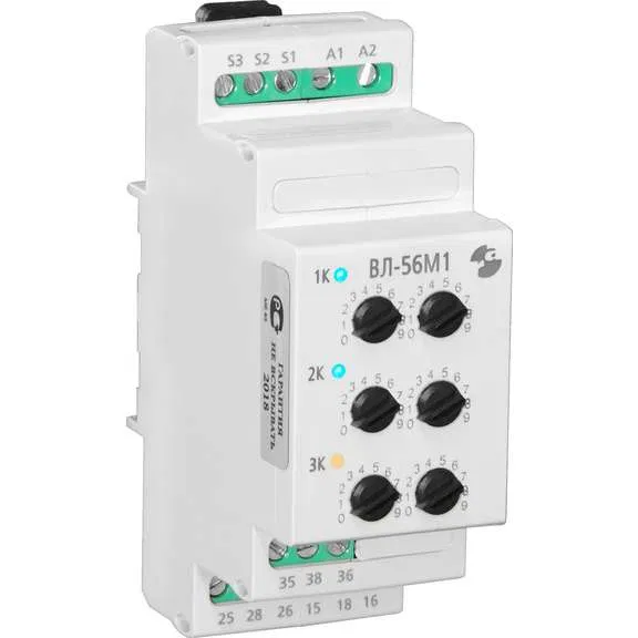 Time relay VL-56M1 UHL4 5A 24-220V 50Hz/DC 0.1s-99h 1 switch. 3 channel. In each channel Relay and Automation A8223-76911311