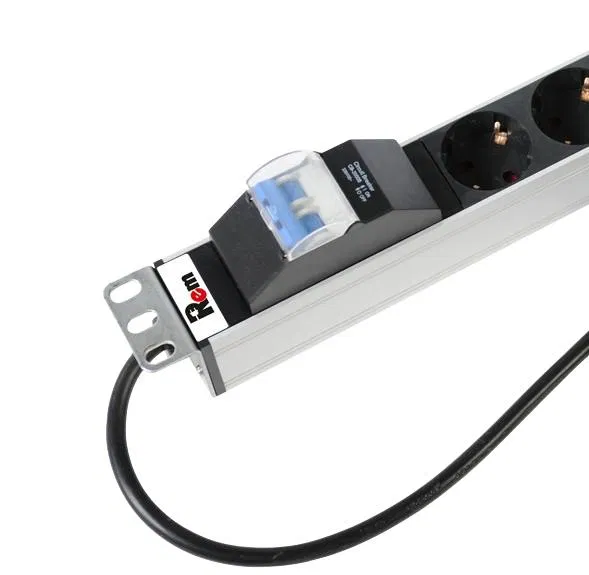 Блок розеток вертикальный Rem-16 с авт. 16А10 Schuko 10 IEC 60320 C19 16А алюм. 33-38U шнур 3м R-16-10S-10C19-A-1420-3 Rem 1361996