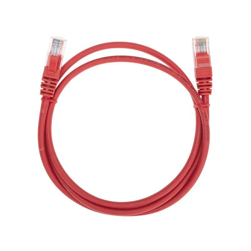 Патч-корд U/UTP CAT 5e RJ45-RJ45 26AWG LSZH красн. 1м Rexant 02-0103-1