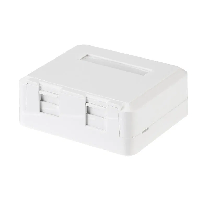 Корпус настенной розетки под 2 модуля Keystone Jack бел. Rexant 03-0251