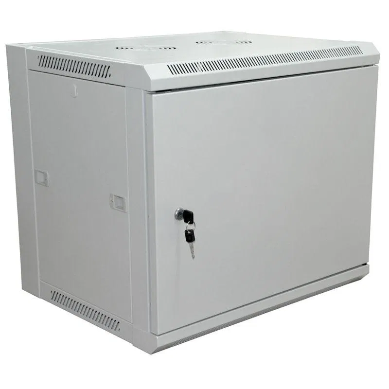 19英寸壁挂式电信机柜 6U 600x450x370mm (宽x深x高) 金属门，后侧板及侧板可拆卸，组装式，RAL7035，PRO Rexant 04-2210