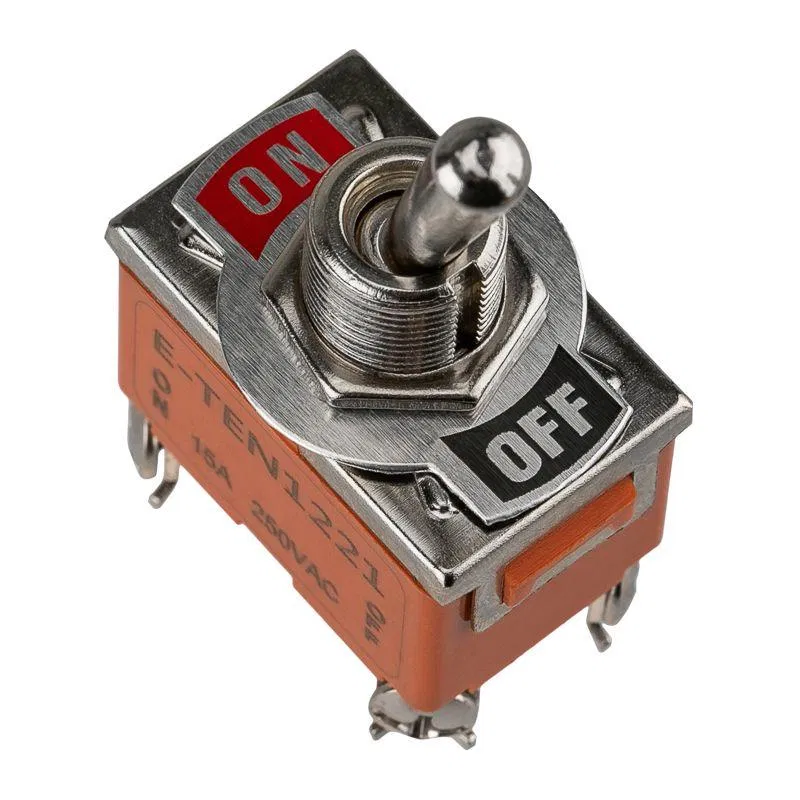 Toggle switch 250V 15A (4c) ON-OFF 2p (KN-201 shiny) Rexant 06-0326-B