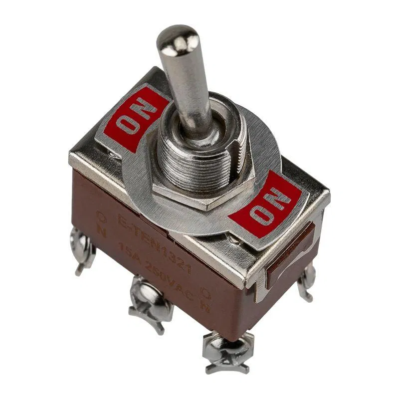 Toggle switch 250V 15A (6c) ON-ON 2p (KN-202) shiny Rexant 06-0327-B