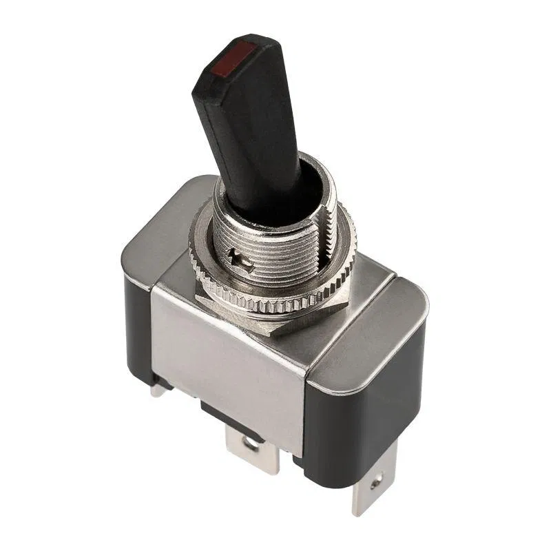 Toggle Switch 12V 30A (3c) ON-OFF 1p with red LED backlight (ASW-07D-2) Rexant 06-0334-B