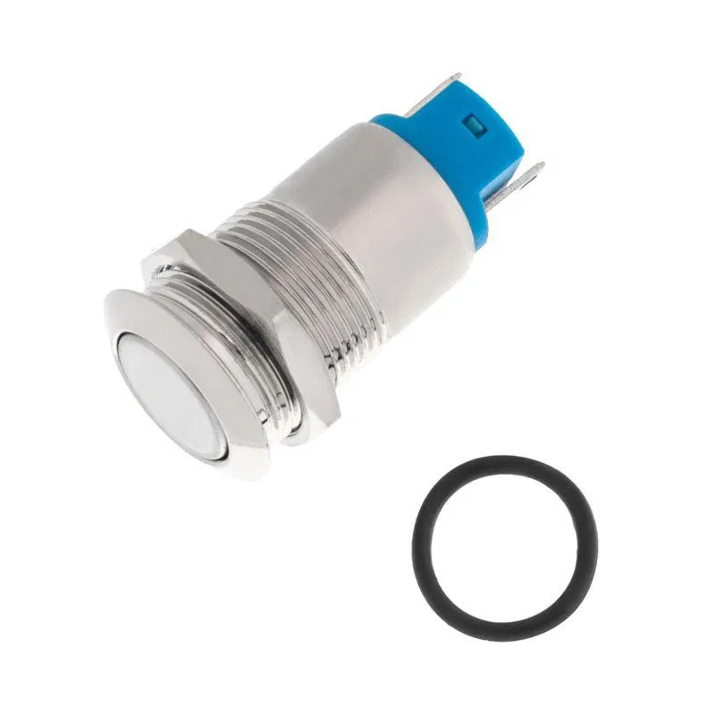 Vandal-proof button d12 with fix. (2s) ON-OFF convex (A12-B2) shiny Rexant 06-0340-A