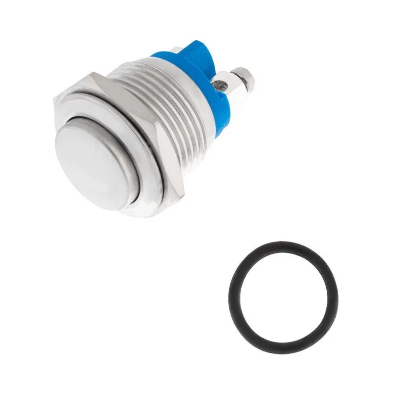 Vandal-proof button d16 without fix. (2c screw) (ON)-OFF convex (A16-A3) shiny Rexant 06-0348-A
