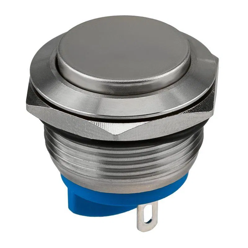 Vandal-proof button d19 without fix. (2s) (ON)-OFF convex (PBS-28B-4) shiny Rexant 06-0358-B