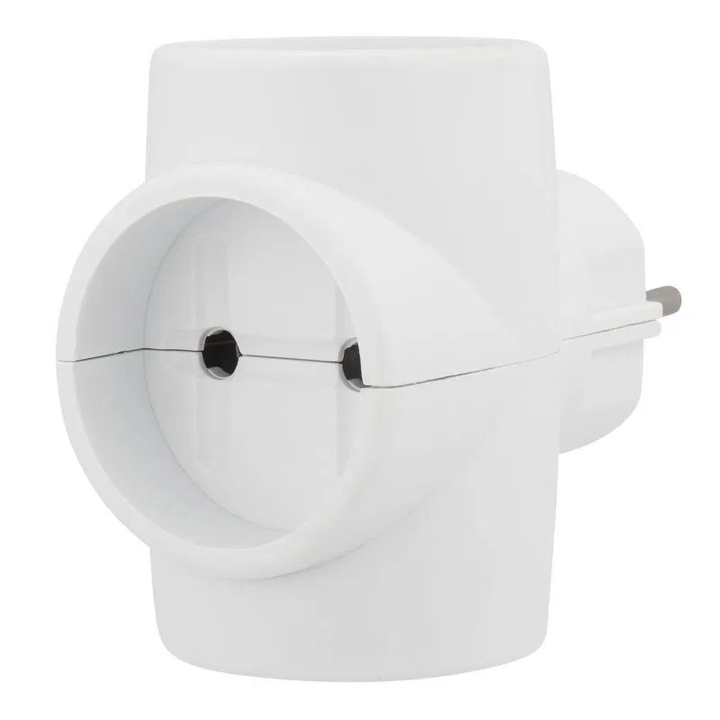 三位插座分线器 无接地 6-10A 220V Rexant 11-1081