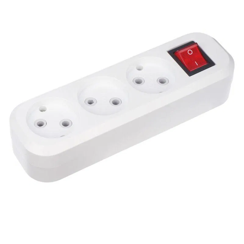 3-outlet extension cord without grounding with button Rexant 11-8705