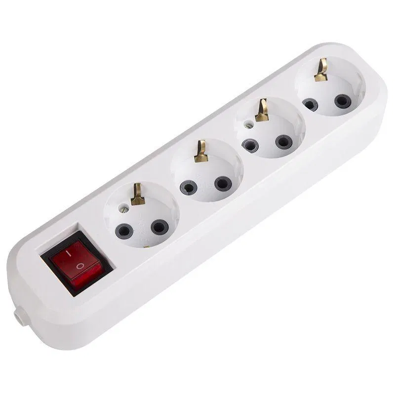 4-outlet extension cord with grounding and button Rexant 11-8716