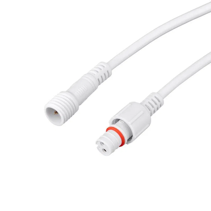 Connecting cable (2pin) waterproof (IP67) 2x0.35sq.mm 300V white Rexant 11-9320