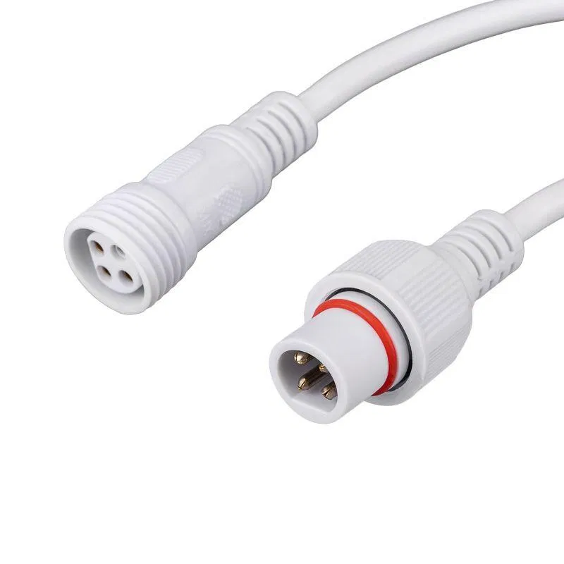 Connecting cable (4pin) waterproof (IP67) 4x0.75mm2 300V white Rexant 11-9440