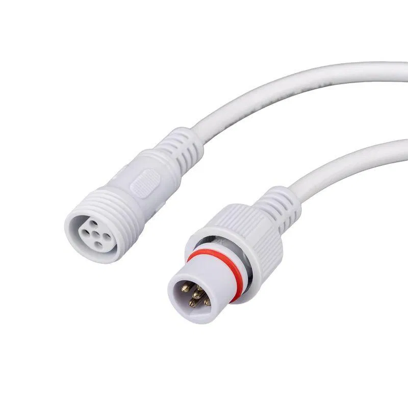 Connecting cable (5pin) waterproof (IP67) 5x0.5mm2 300V white Rexant 11-9450