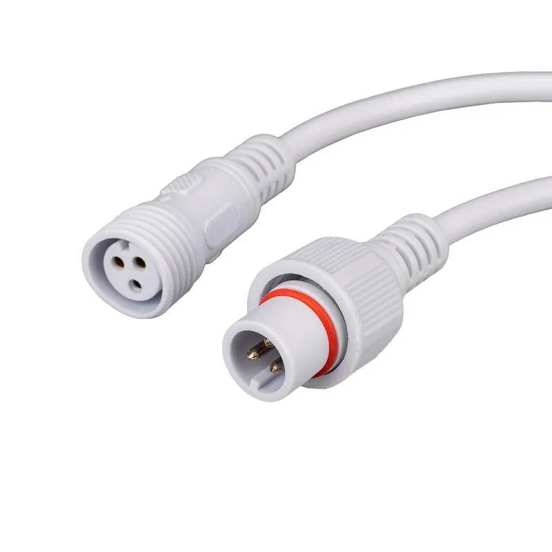 Connection cable (3pin) waterproof (IP67) 3x0.5sq.mm 300V white Rexant 11-9530