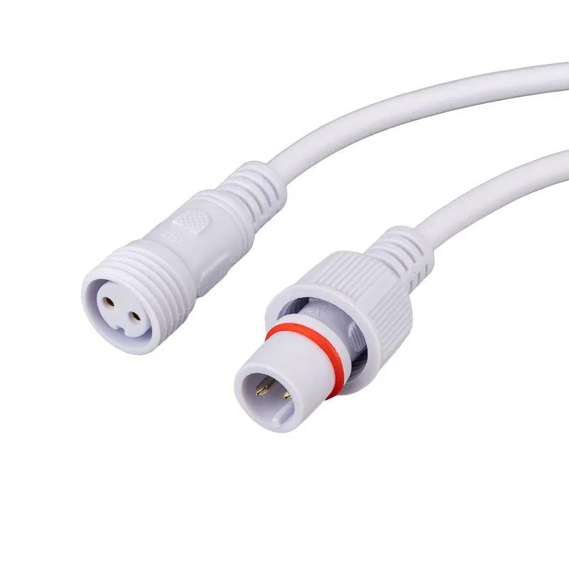 Connecting cable (2pin) waterproof (IP67) 2x1.0mm² 300V white Rexant 11-9820