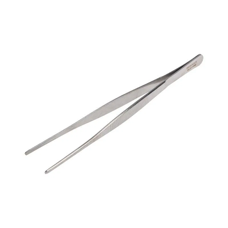 Straight ribbed tweezers 200mm (blist.) Rexant 12-0368