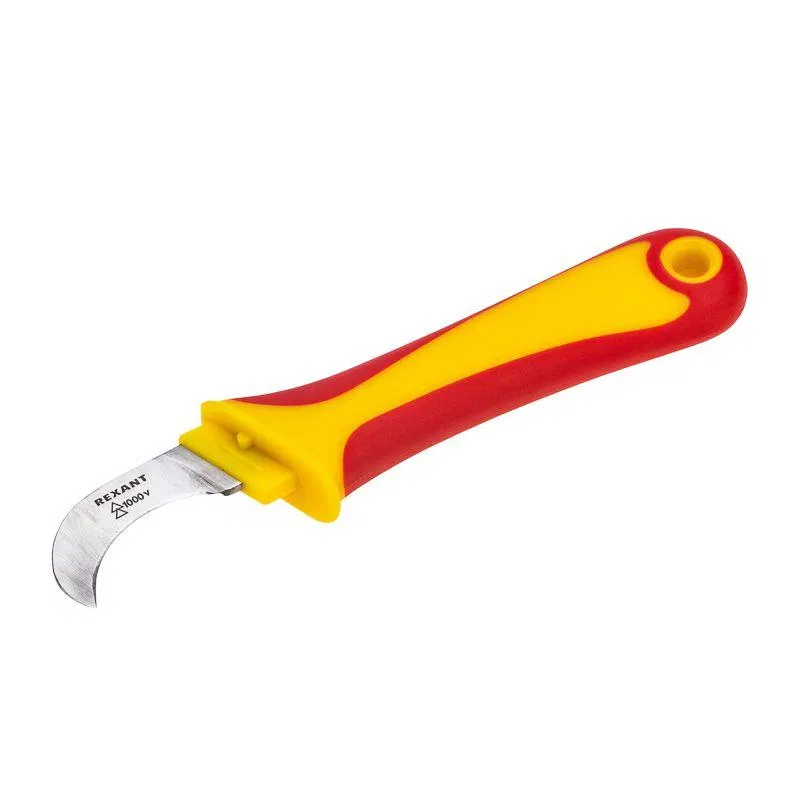 Installer knife stainless steel curved blade Rexant 12-4937