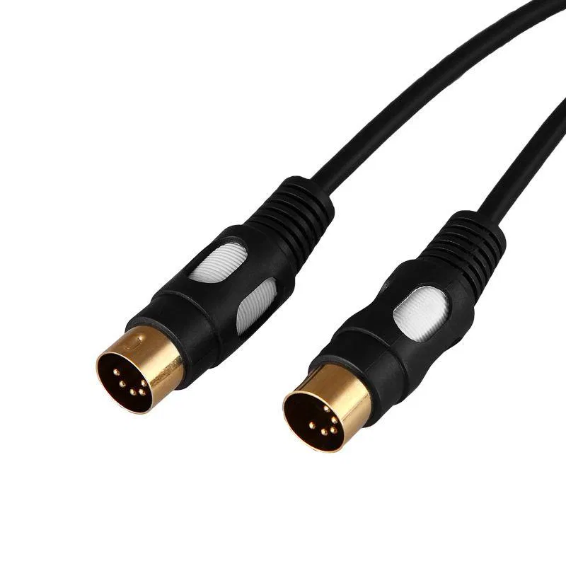 DIN 5PIN Plug - DIN 5PIN Plug 1.5m (GOLD) Rexant 17-2522