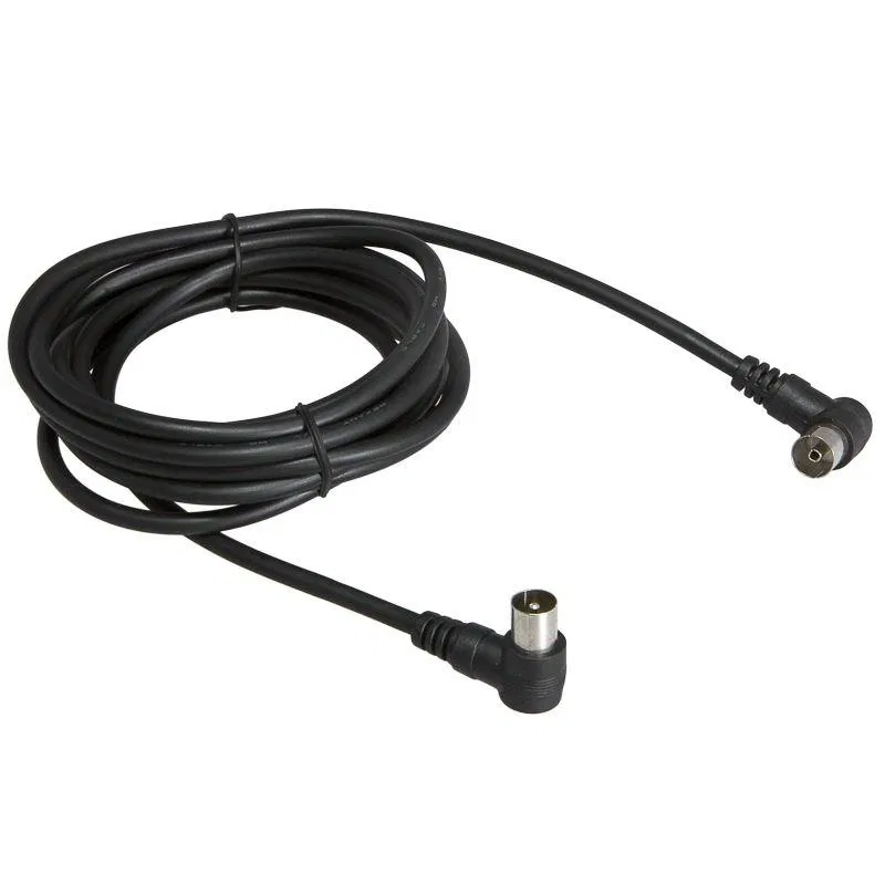 TV PLUG - TV JACK 1.5M angled black Rexant 18-0012