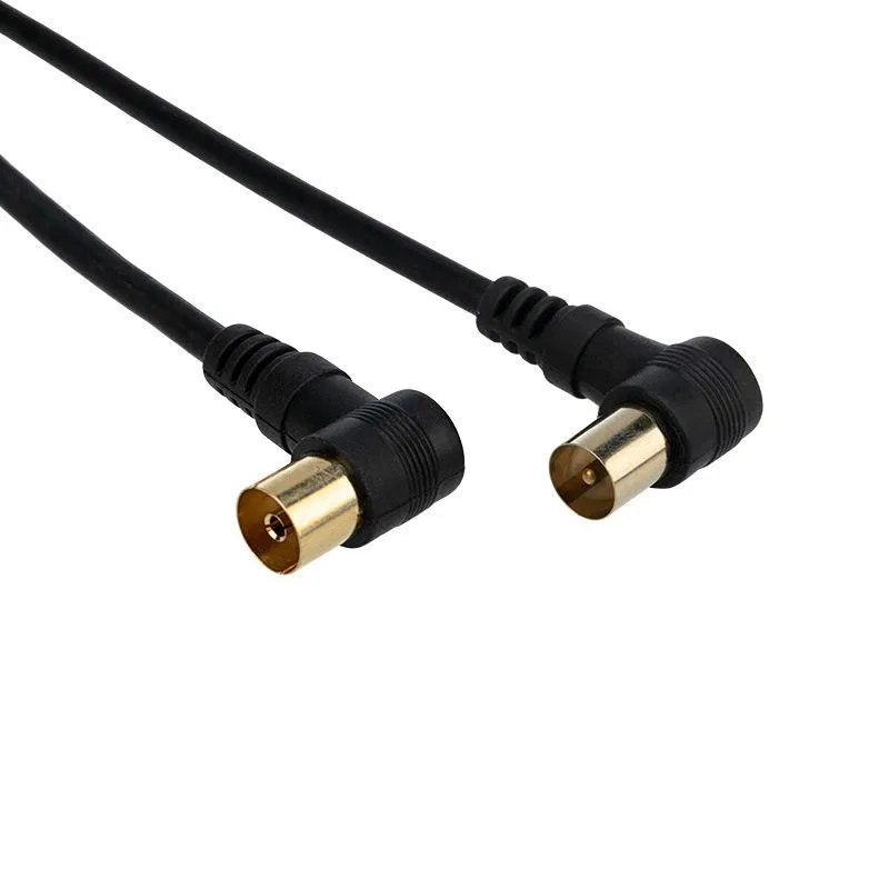 TV Plug - TV Jack cable 3m angled black Rexant 18-0014