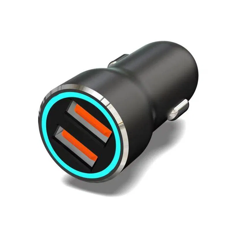 Устройство зарядное автомобильное c двумя портами (USB-A + USB-A) c LED-подсветкой 12Вт Rexant 18-2242-5