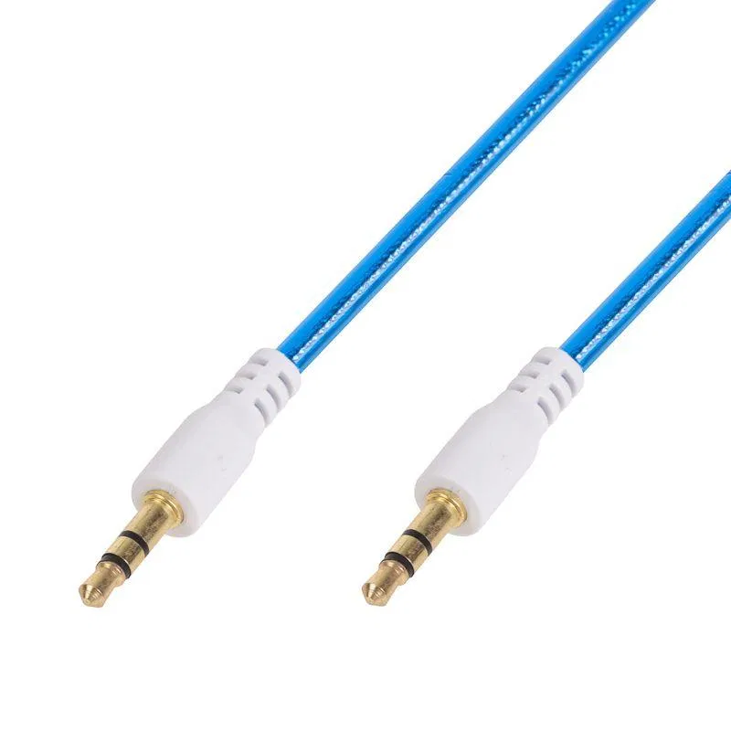 AUX audio cable 3.5mm gel 1m blue Rexant 18-4084