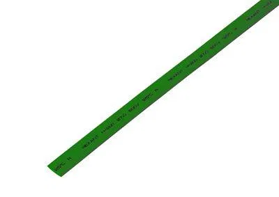 Heat shrink tube TUT ng 7.0/3.5 green 1m REXANT 20-7003