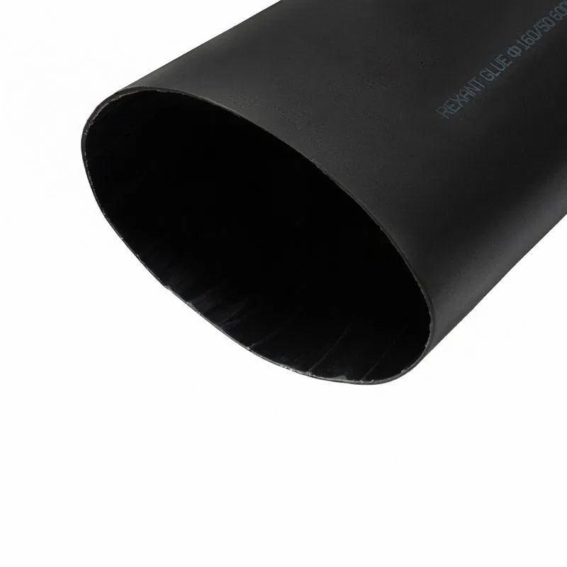 Heat shrink tubing medium wall adhesive 160/50 (3-4:1) black 1m Rexant 26-0160