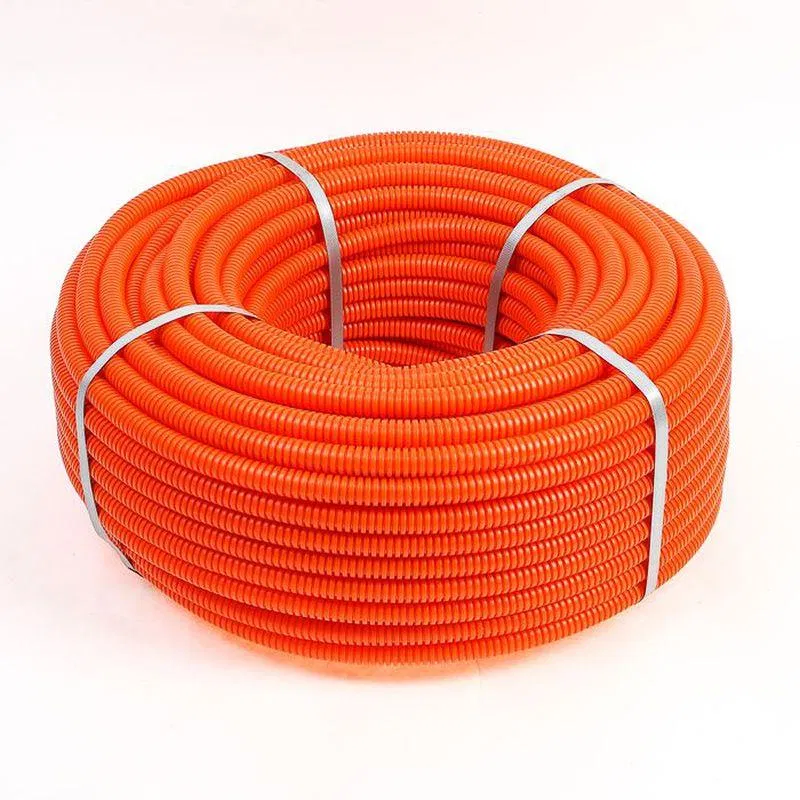 Corrugated HDPE pipe d25mm with pulling wire orange (pack 50m) Rexant 28-0025-5