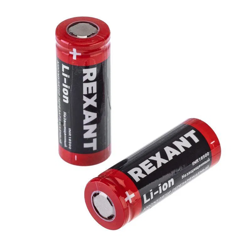 Li-ion 18500 3.7V 1400mAh unprotected Rexant 30-2060