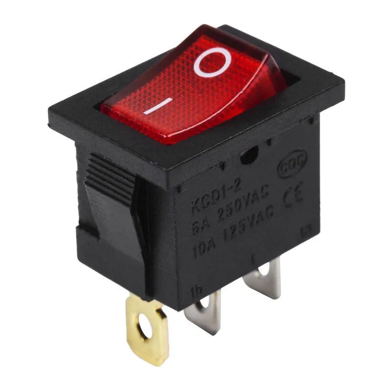 按键式开关 24V 15A (3s) ON-OFF 红色带背光 Mini Rexant 36-2165