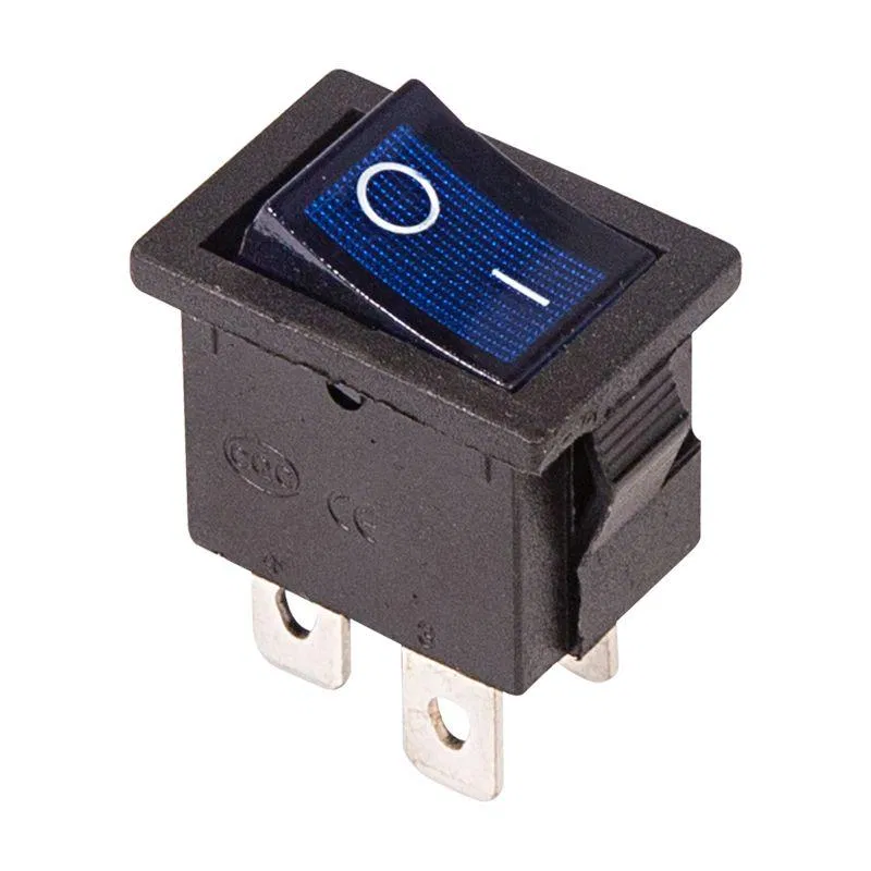 Key switch 250V 6A (4s) ON-OFF blue with backlight Mini (RWB-207 SC-768) Rexant 36-2191