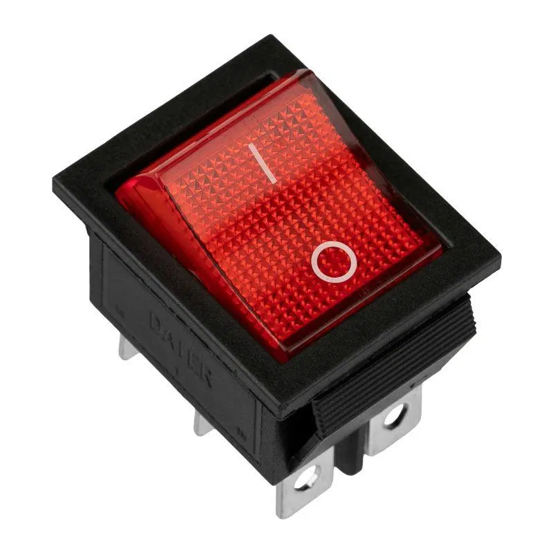 Key switch 250V 15A (6s) ON-ON red with backlight (RWB-506 SC-767) (ind. pack.) Rexant 36-2350-1