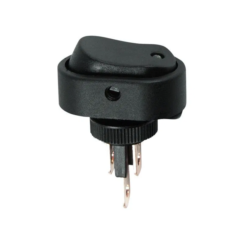 按键式开关 12V 30A (3c) ON-OFF 黑色 OVAL LED 蓝色背光 (RWB-523 ASW-20D) Rexant 36-2671