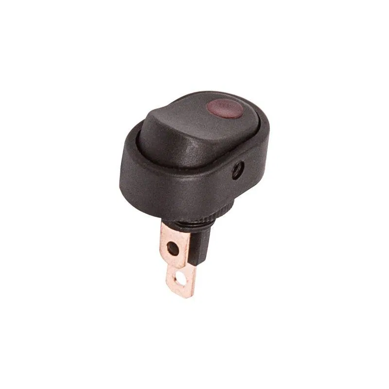 按键式开关 12V 30A (3s) ON-OFF 黑色 OVAL 带红色背光 (RWB-523 ASW-20D-2) Rexant 36-2715