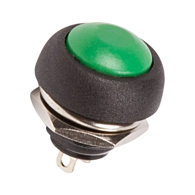Push-button switch 250V 1A (2c) OFF-(ON) Non-fixing green Micro (PBS-33B) Rexant 36-3053