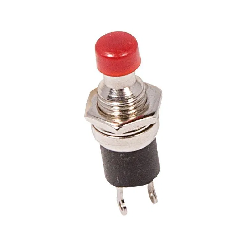 Metal push-button switch 220V 2A (2c) OFF-(ON) d7.2 red Micro (RWD-301 PBS-10B) Rexant 36-3310