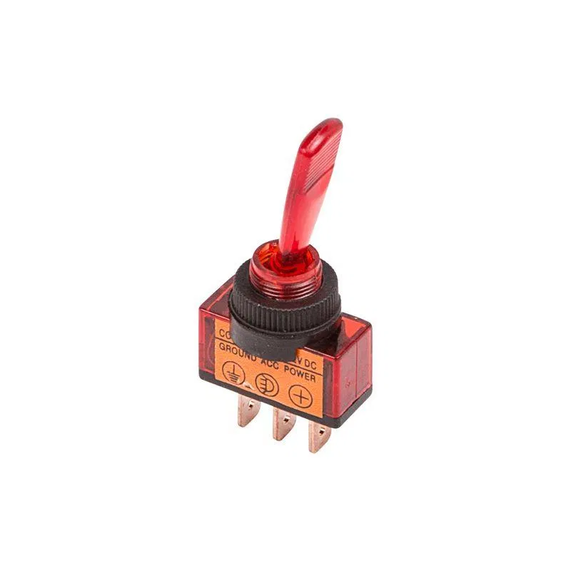 开关 12V 20A (3s) ON-OFF 1p 带红色背光 (ASW-13D) Rexant 36-4370