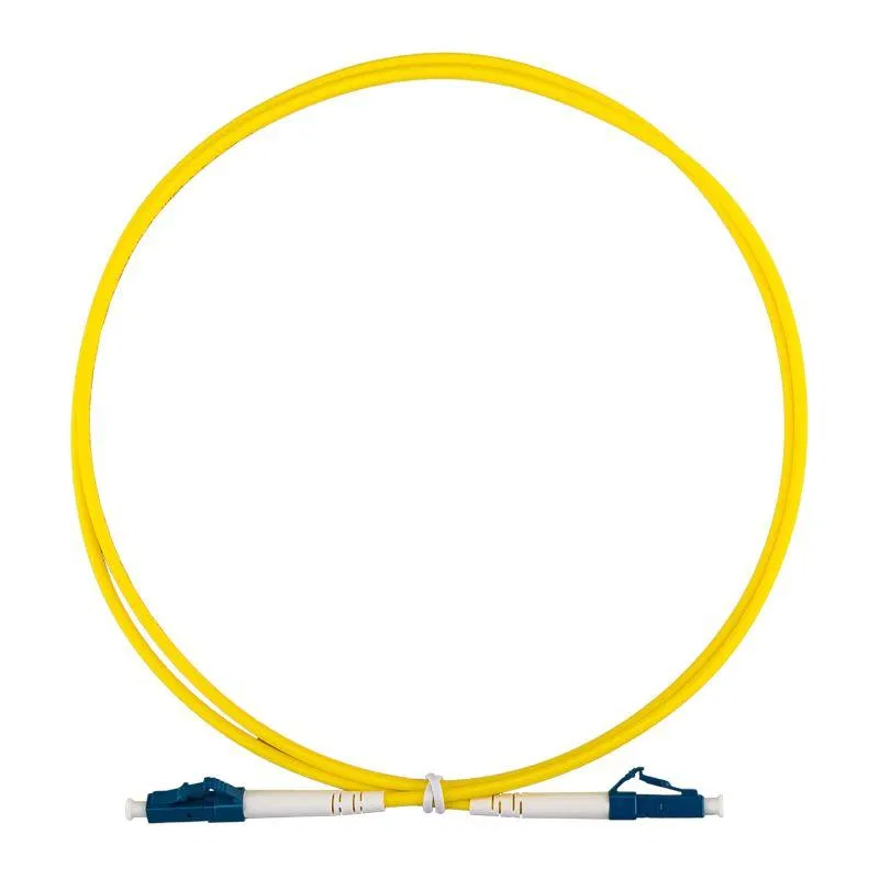 Optical patch cord single-mode (SM) 9/125 OS2 zip-cord LC/UPC–LC/UPC 3mm simplex LSZH 3m yellow REXANT 50-1111-3