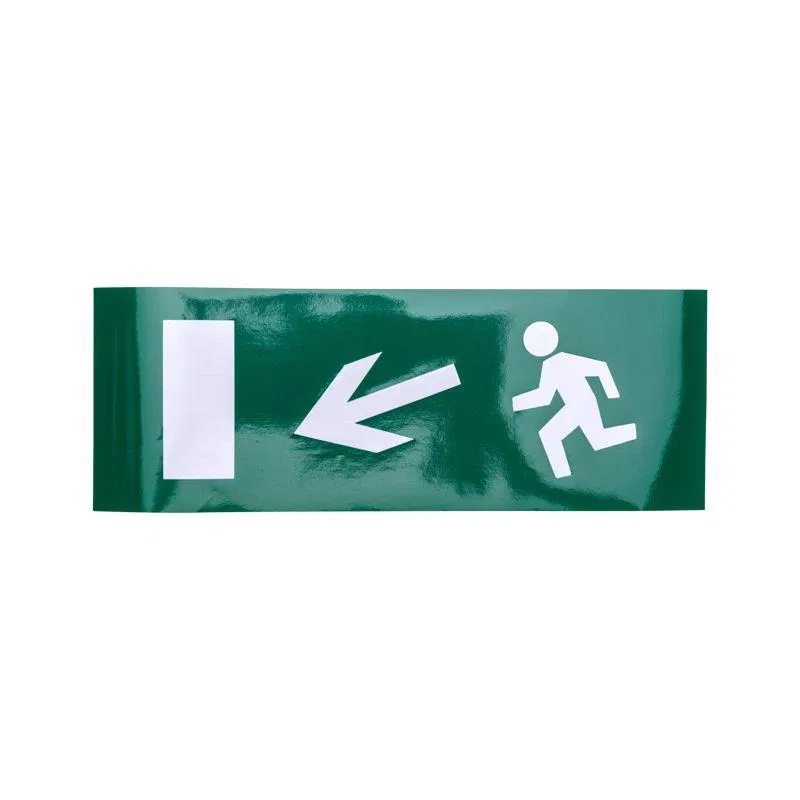 Sticker for emergency light "Direction to emergency exit left down" Rexant 74-0120-1