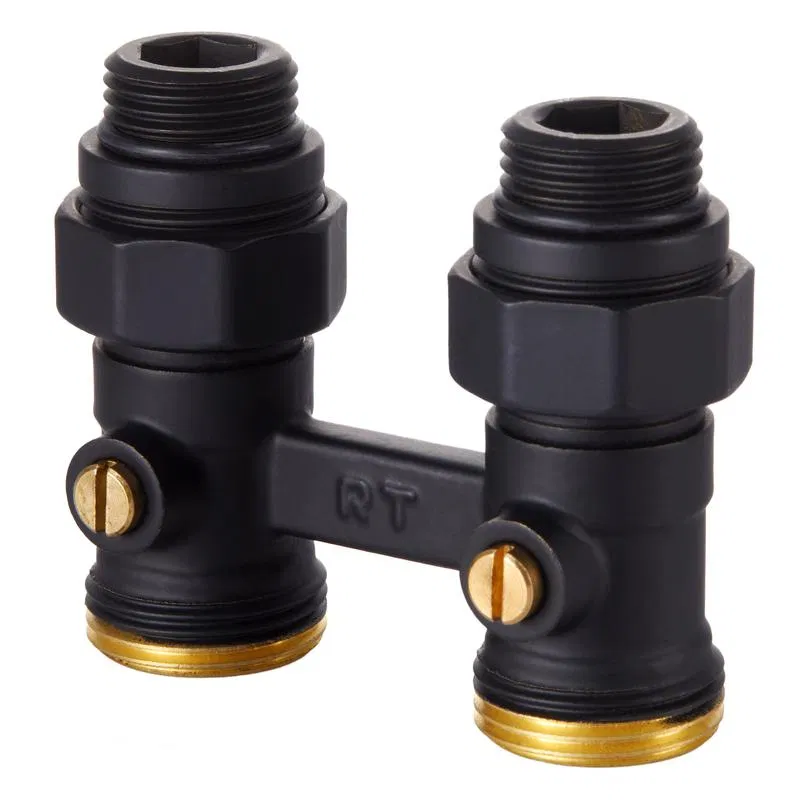 Узел нижнего подключения прямой 1/2дюймх3/4дюйм EK черн. Royal Thermo НС-1559439
