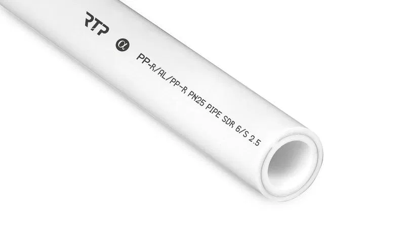 Труба PPR 50х8.3 PN25 армир. алюм. бел. (дл.2м) RTP 16205