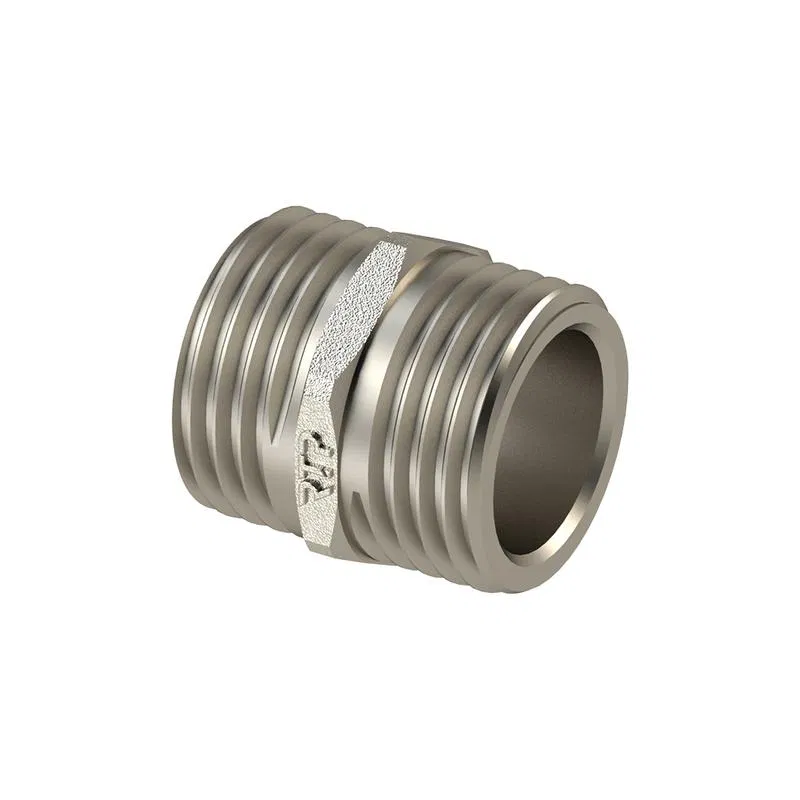 Brass nipple external thread 1 1/4 inch nickel RTP 25105