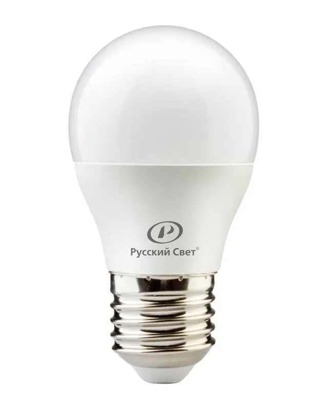 Лампа светодиодная RS LED G45 E27 8W 220-240V 8Вт шар 4000К E27 800лм 220-240В Ra90 Русский Свет 20010445125