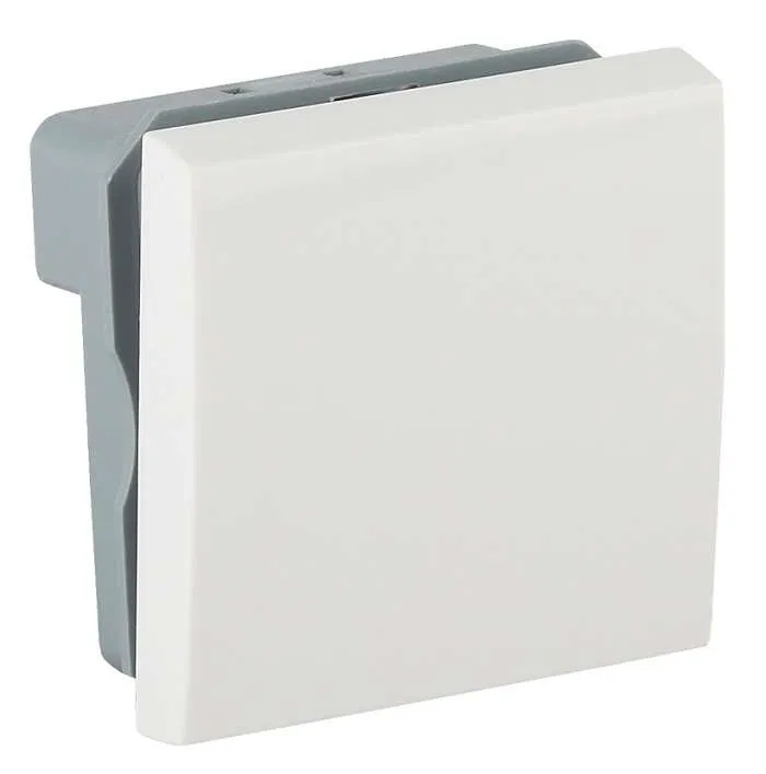 单极模组开关 2模组 10A IP20 45х45mm 白色 Ruvinil АДЛ 13-904 Ruvinil