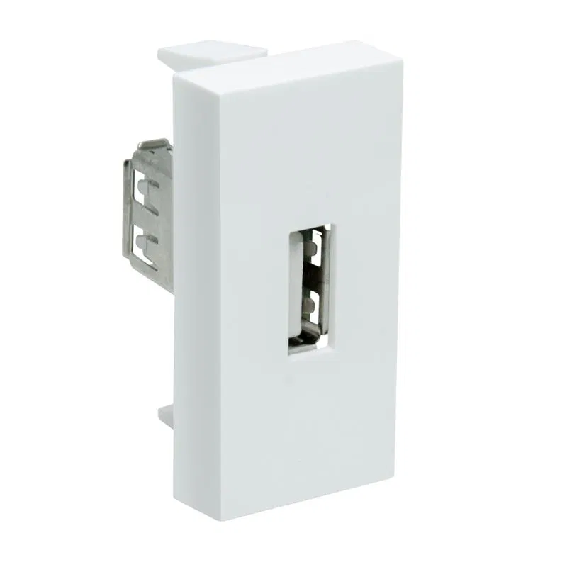 Розетка модульная USB 45х22.5мм бел. Ruvinil АДЛ 13-907